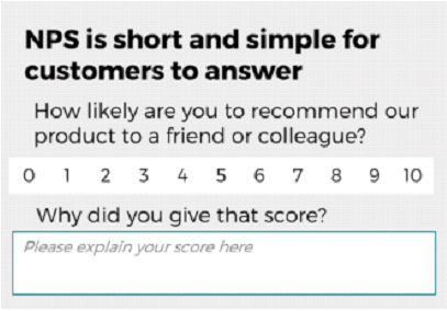 NPS - Net promoter score explains how likely is your brand recommended