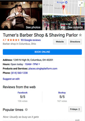 Google lets you route the users directly to a landing page for booking an appointment