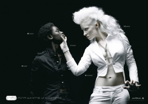 Sony's (PSP AD) biggest failed marketing campaign of white woman overpowering a black woman.